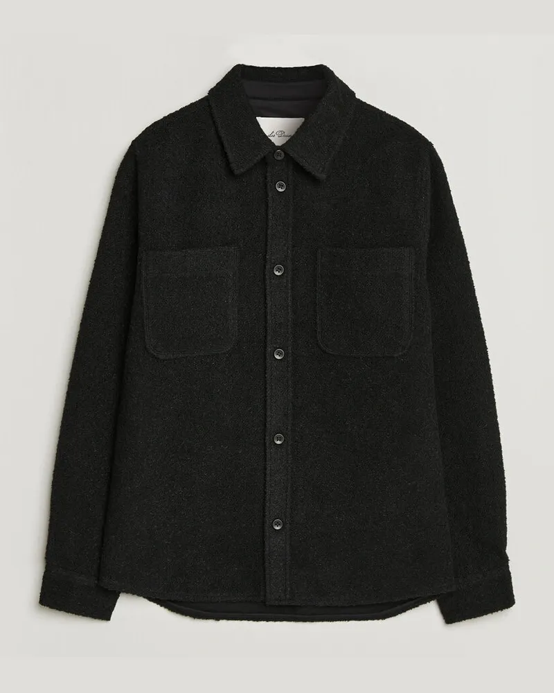 LES DEUX Boucle Overshirt Black Schwarz