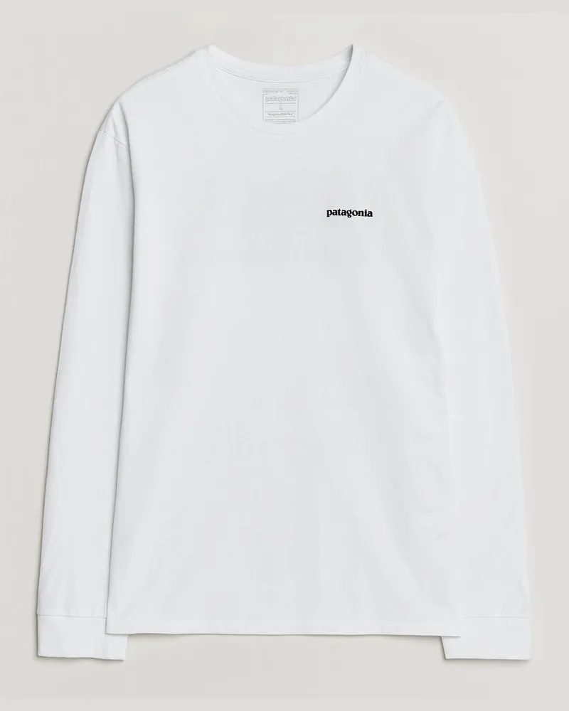 Patagonia P-6 Logo Responsibili LS T-Shirt Fiber White Weiß