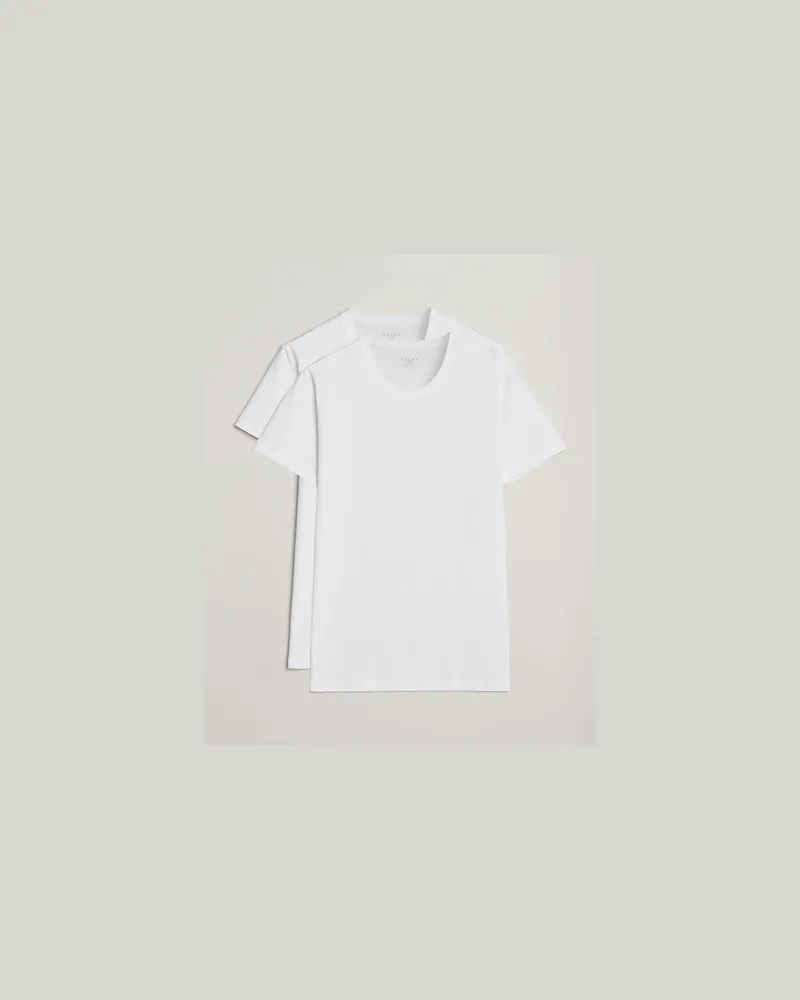 Falke 2-Pack Cotton Crew Neck T-Shirt White Weiß