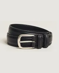 Anderson's Grained Leder Belt 3 cm Black Schwarz