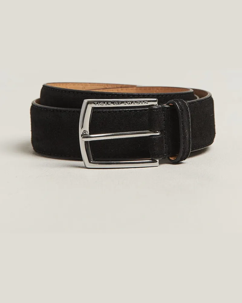 Tiger of Sweden Bergstroms Suede Belt Black Schwarz