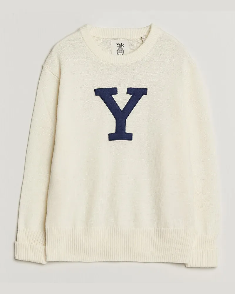 Gant YALE Merino Crew Neck Cream Weiß