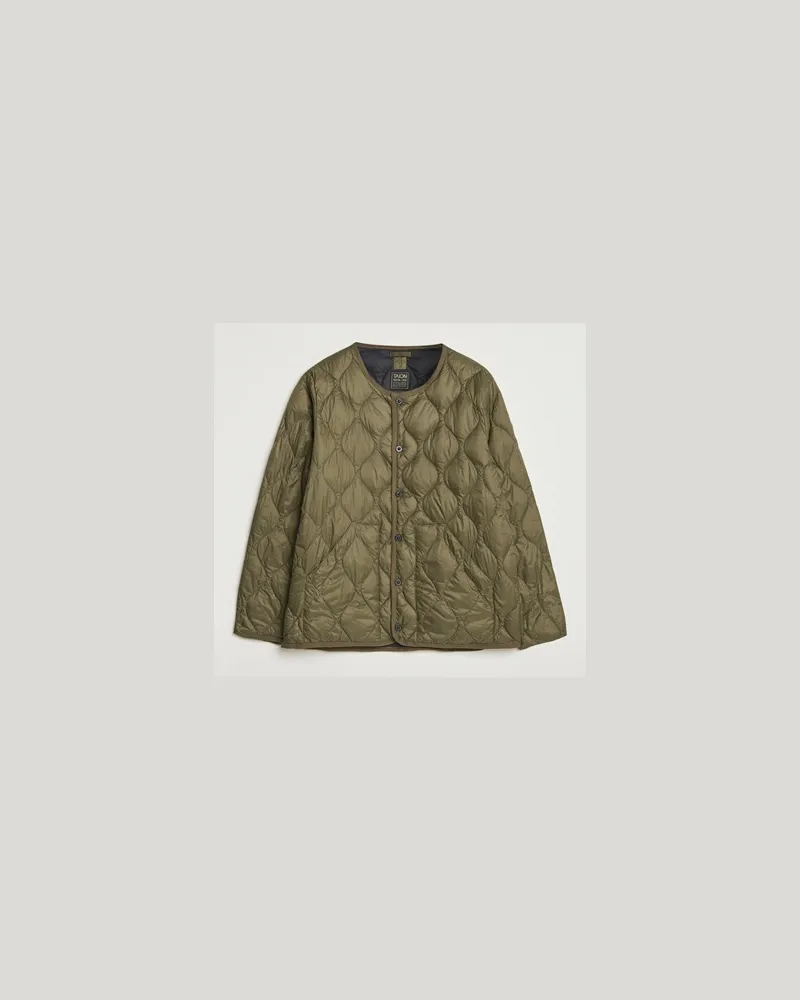 TAION Military Crew Neck Down Jacket Dark Olive Grün