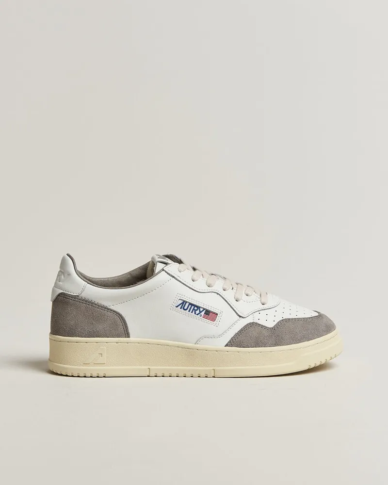 AUTRY Medalist Low Soft Leather/Suede Sneaker White/Cemento Weiß