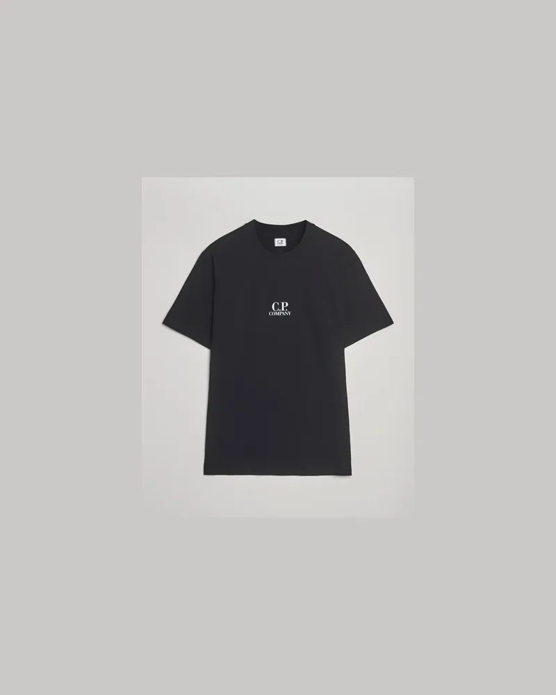 C.P. Company Jersey Back Logo T-Shirt Black Schwarz