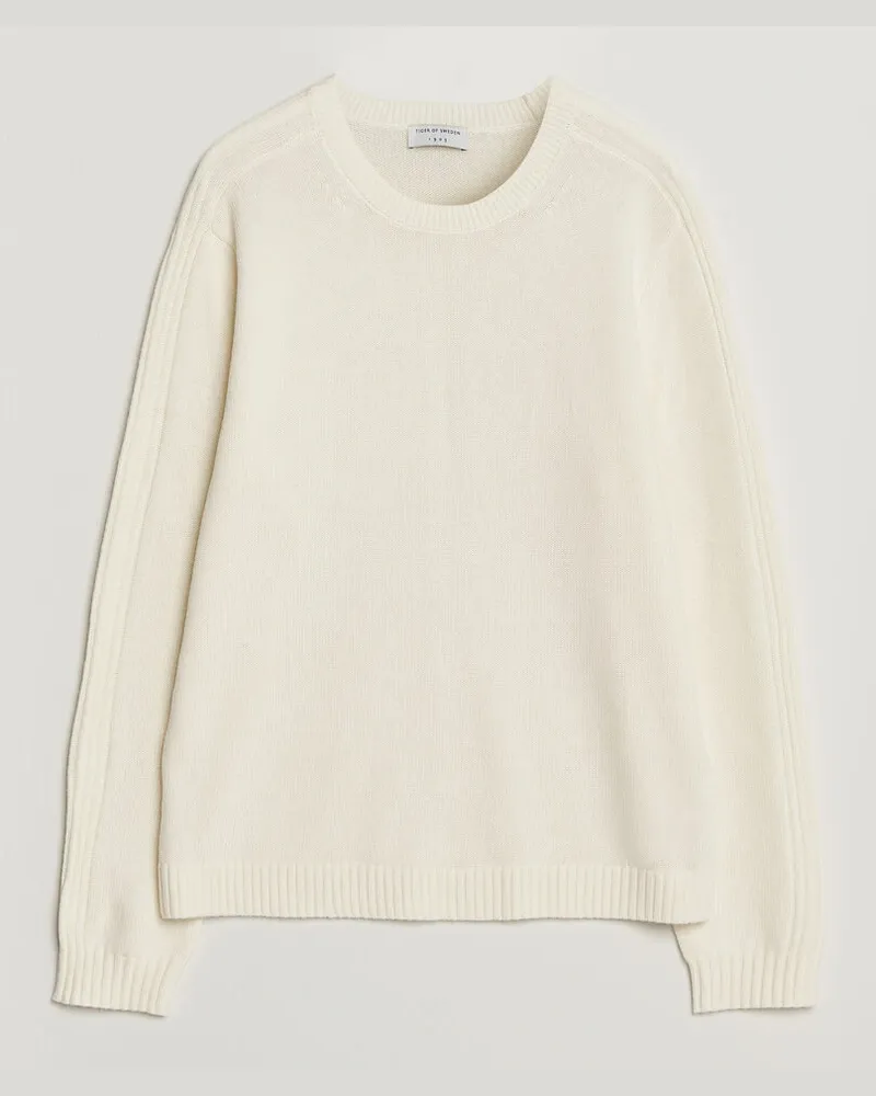 Tiger of Sweden Wilfred Wool/Cashmere Sweater Porcelain Cream Weiß