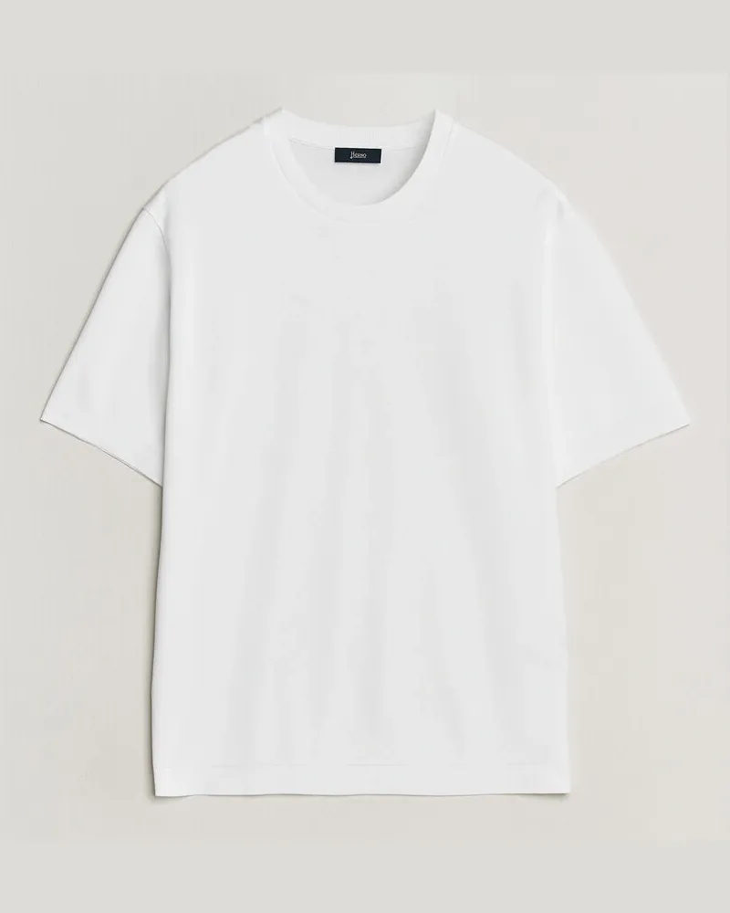 Herno Micro Piquet T-Shirt White Weiß