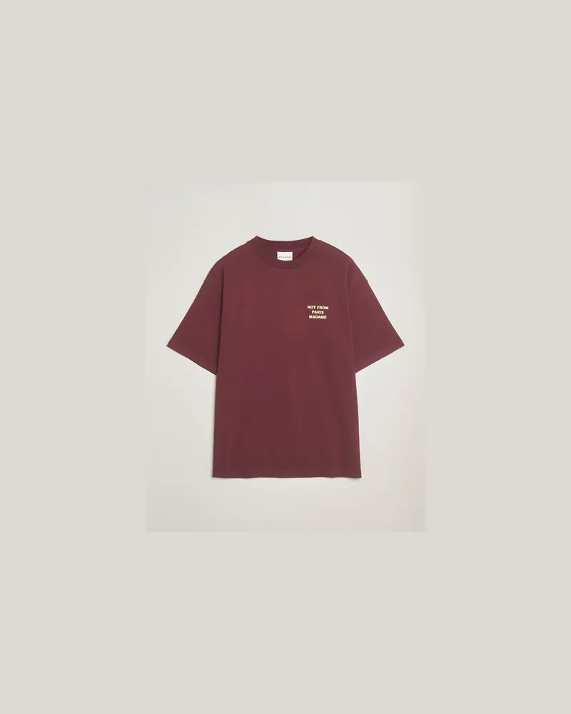 Drôle de Monsieur Slogan T-Shirt Wine Rot