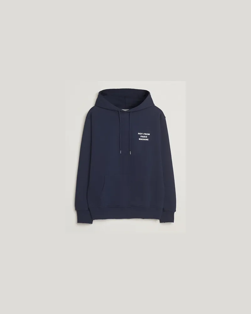 Drôle de Monsieur Slogan Hoodie Navy Blau