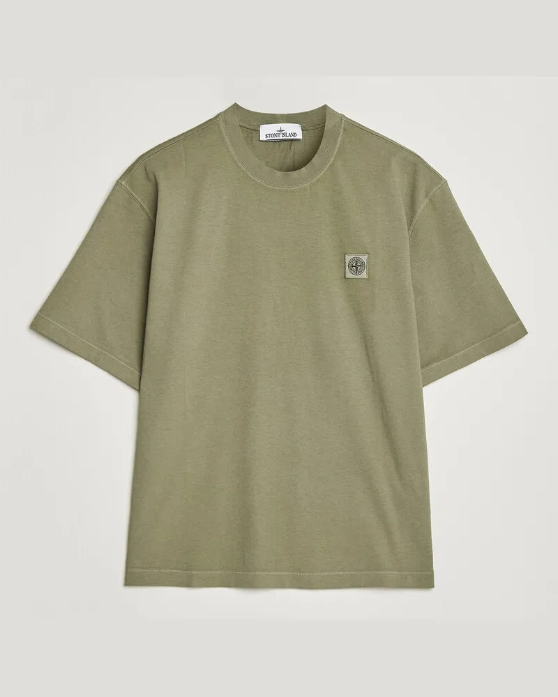 Stone Island Combed Organic Cotton T-Shirt Miltary Green Grün