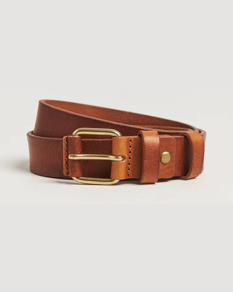 Nudie Jeans Dwayne Leather Belt Toffee Brown Braun