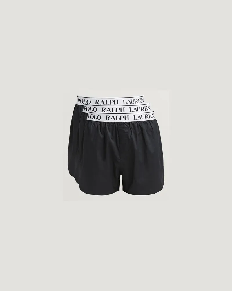 Ralph Lauren 3-Pack Elastic Boxer Black Schwarz