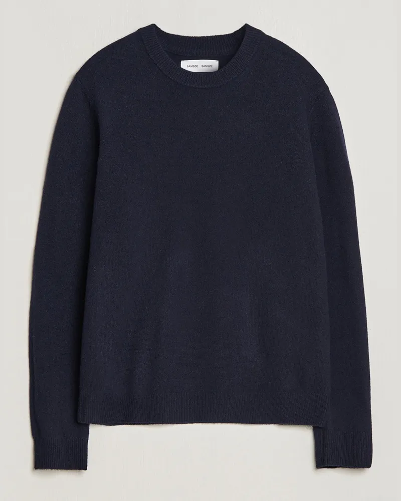 Samsøe & Samsøe Isak Crew Neck Salute Blau