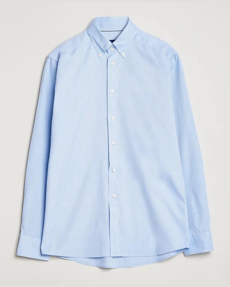 Eton Slim Fit Royal Oxford Button Down Light Blue Blau