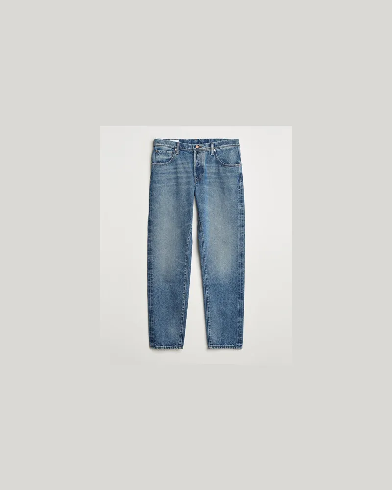 Incotex 5-Pocket Stretch Denim Light Wash Blau