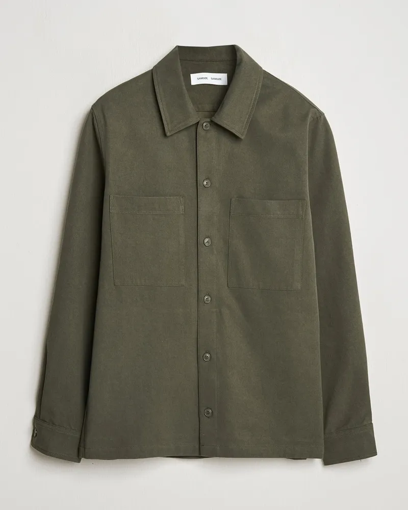 Samsøe & Samsøe Sataka Overshirt Forest Night Grün