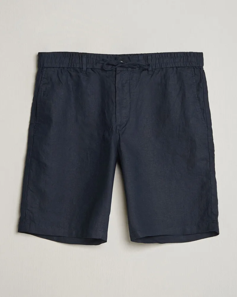 Gant Regular Fit Linen Drawstring Shorts Evening Blue Blau