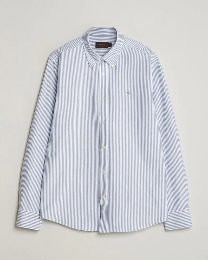 Morris Douglas Striped Oxford Shirt Dark Blue Blau