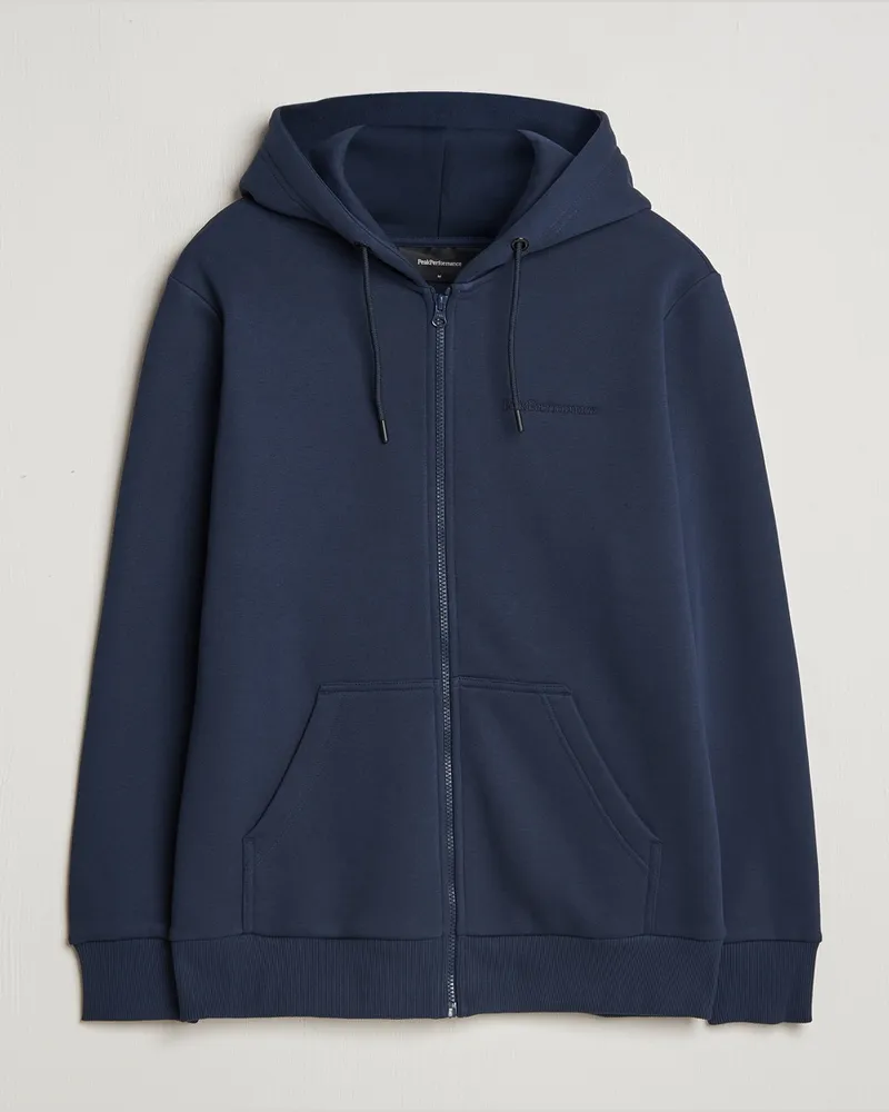 Peak Performance Original Full Zip Hoodie Blue Shadow Blau