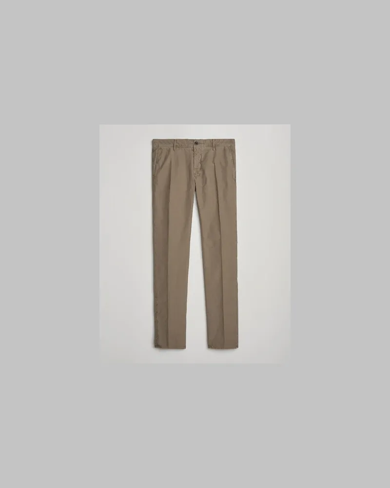 Incotex Slim Fit Garment Dyed Slacks Taupe Beige