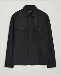 J.Lindeberg Flat Woll Overshirt Black Schwarz