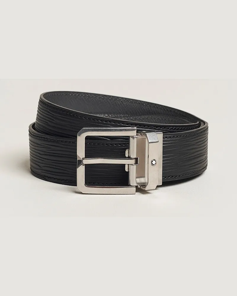 Montblanc 35mm Leather Belt Black Schwarz