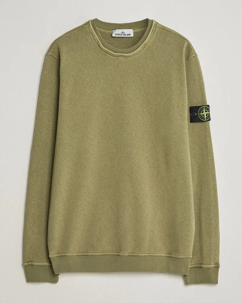 Stone Island Old Dyed Cotton Sweatshirt Military Green Grün
