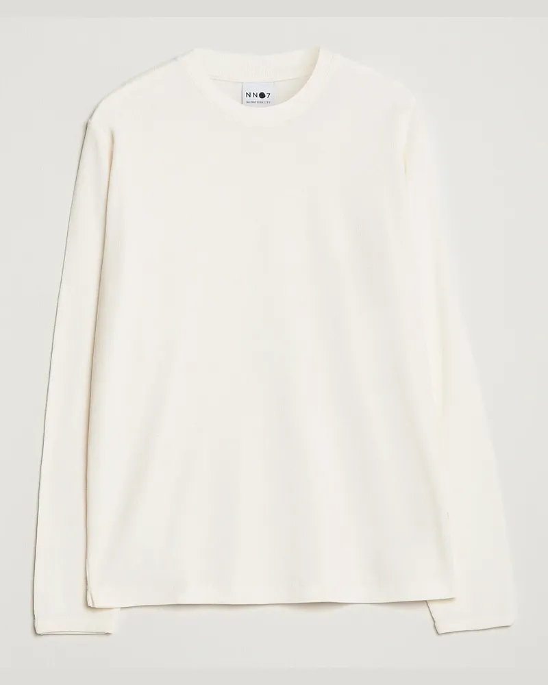 NN 07 Clive Knitted Sweater Egg White Weiß