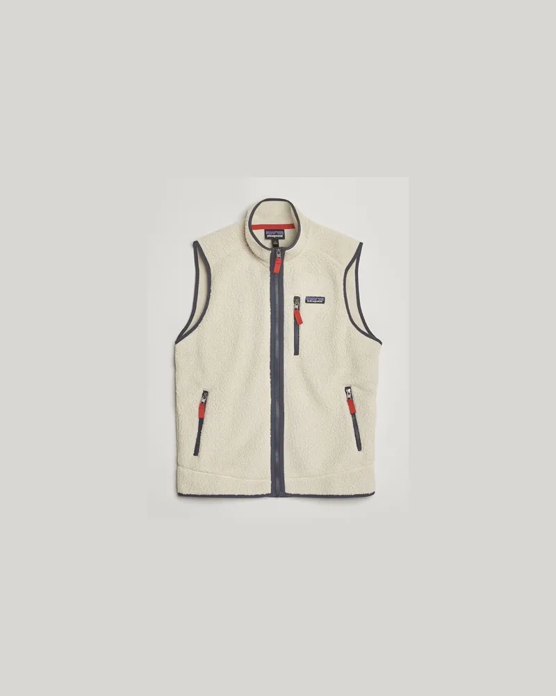 Patagonia Retro Pile Vest Old Pelican Smolder Blue Weiß