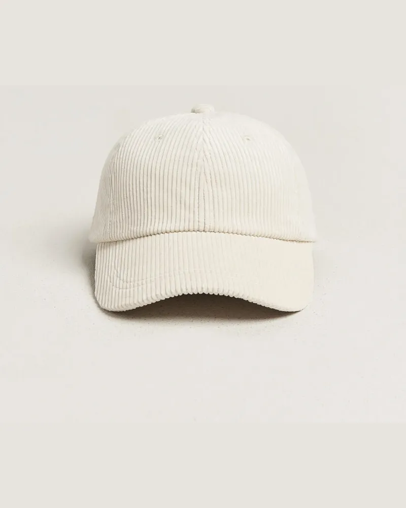 NN 07 Corduroy Dad Cap Ivory Weiß