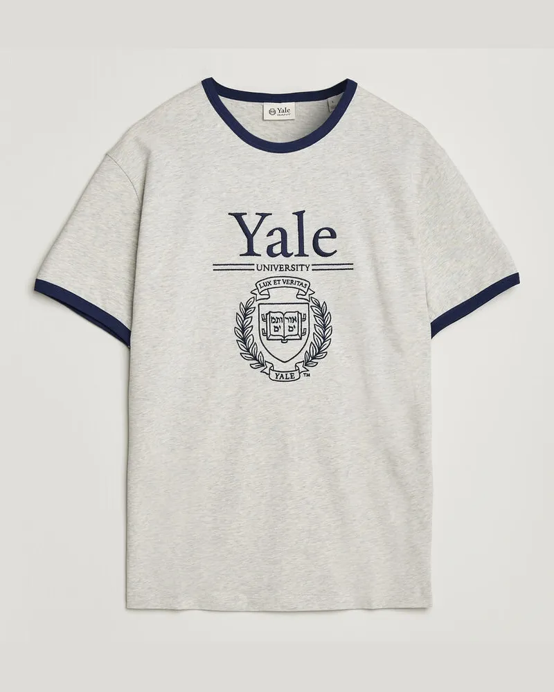 Gant YALE Crew Neck T-Shirt Grey Melange Grau