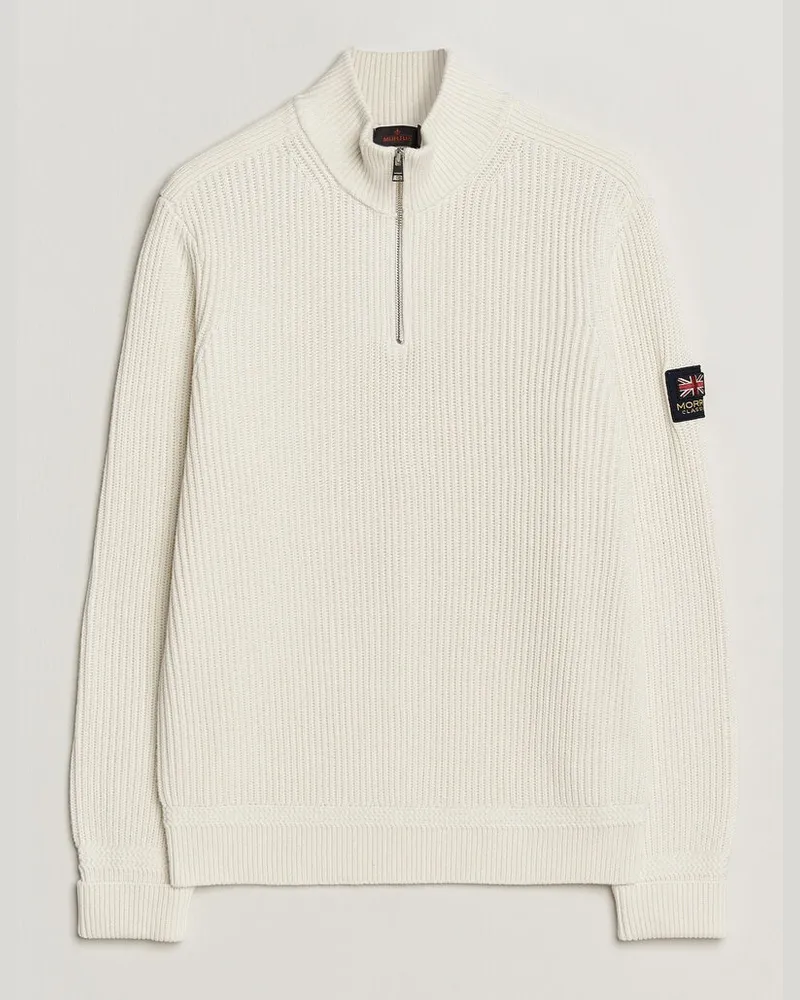 Morris Brenton Half-Zip Off White Weiß