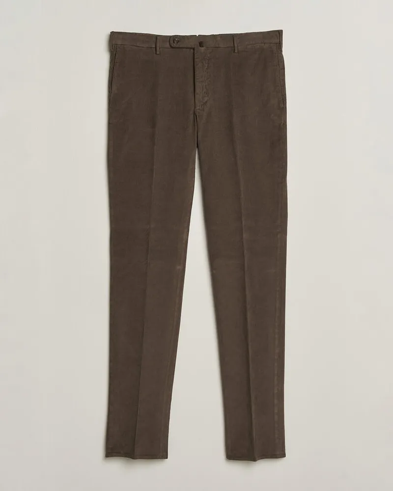 Incotex Regular Fit Baby Corduroy Trousers Taupe Braun