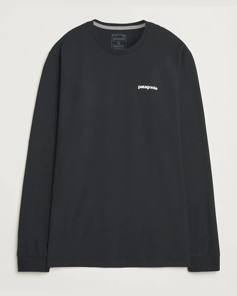 Patagonia P-6 Logo Responsibili LS T-Shirt Black Schwarz