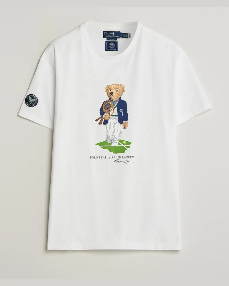 Ralph Lauren Wimbledon Bear Tee White Weiß
