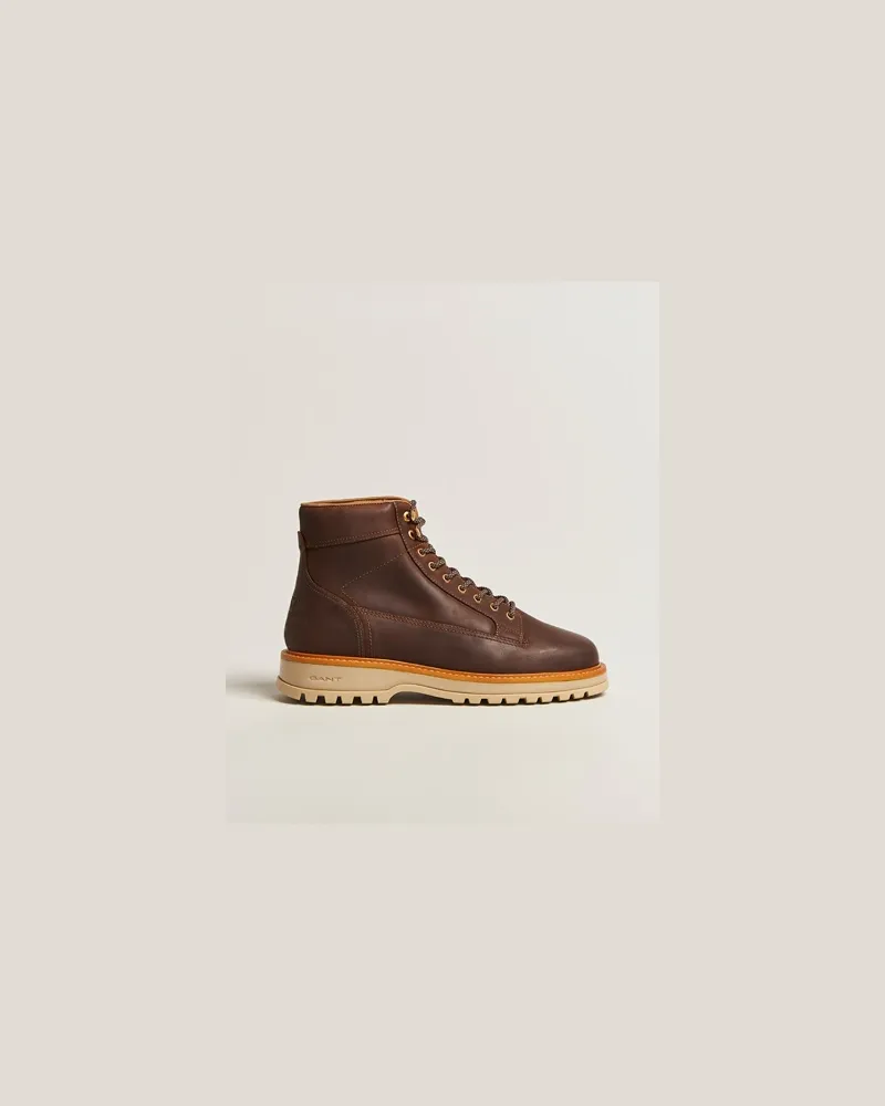 Gant Clafton Felt Lined Rough Leather Boot Tan Braun