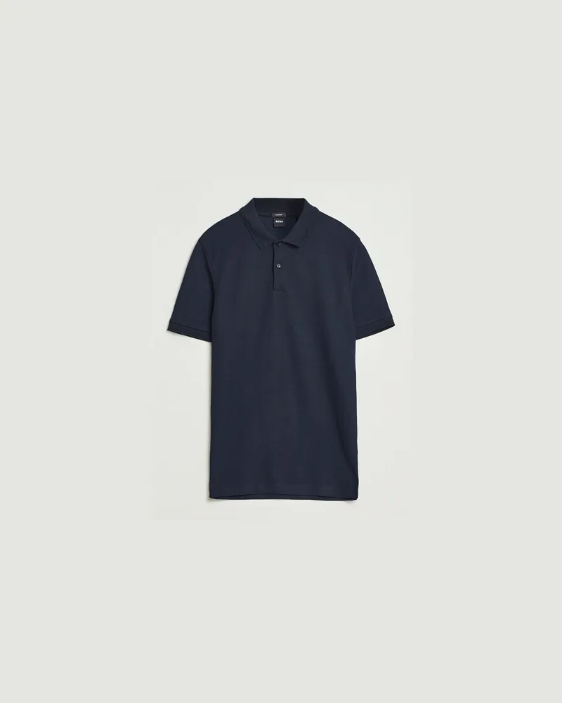 HUGO BOSS Parlay Structured Polo Dark Blue Blau
