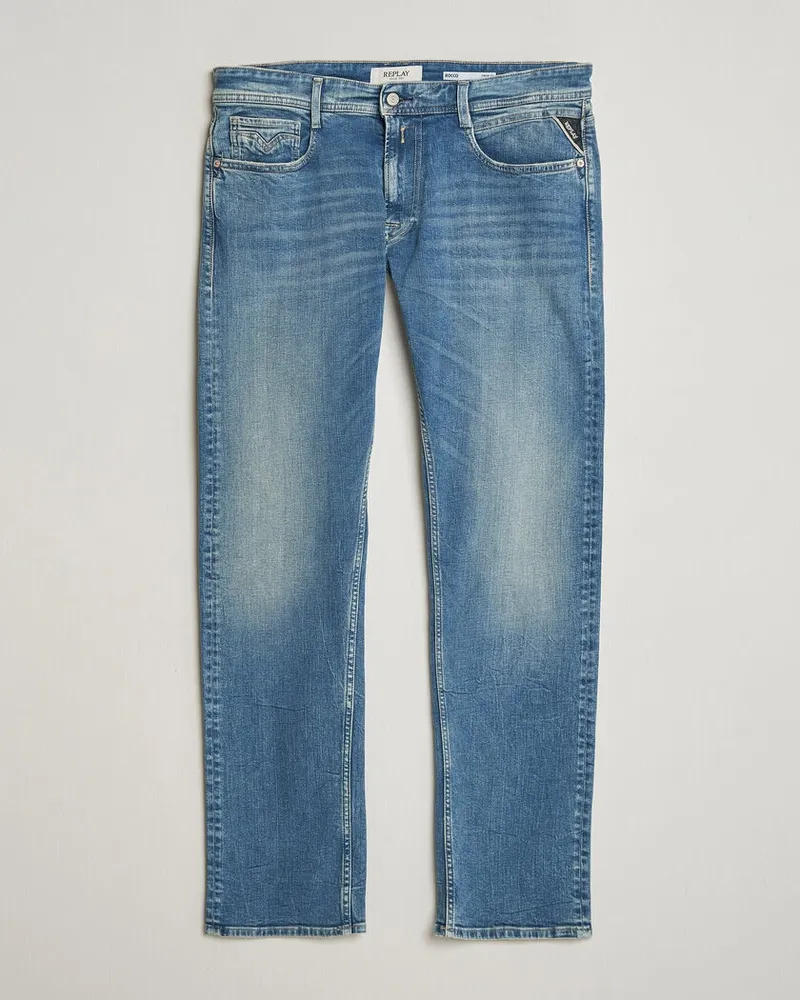 Replay Rocco Comfort Fit Stretch Eco Plus Jeans Medium Blue Blau