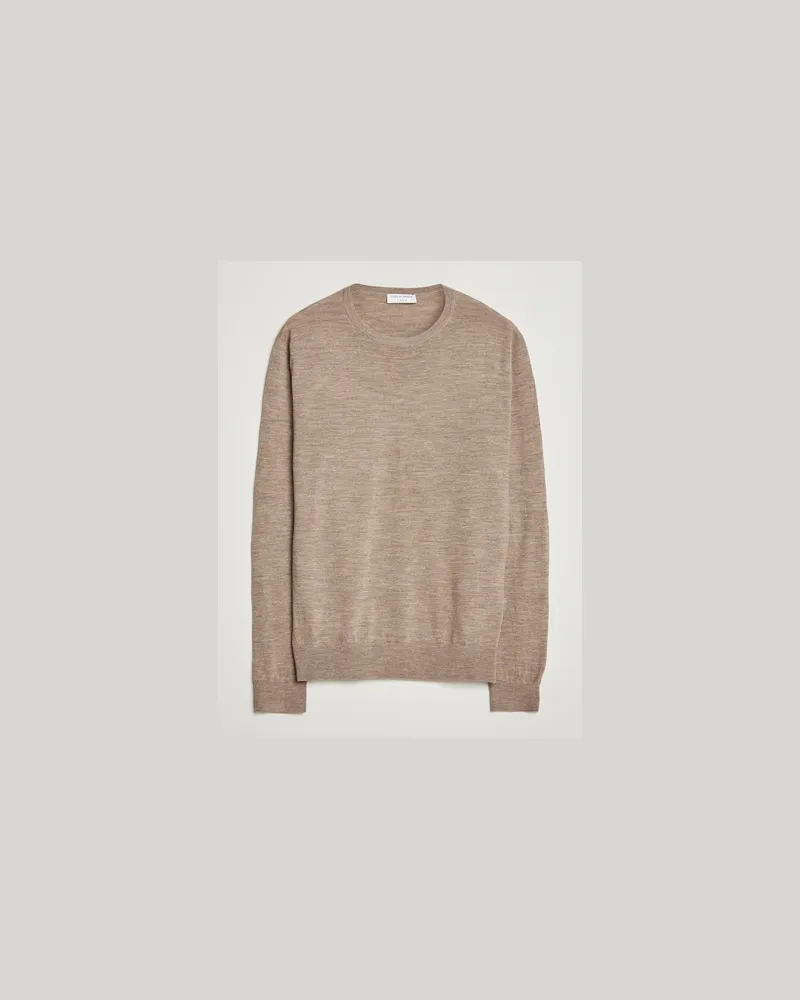 Tiger of Sweden Connor Extra Fine Merino Crew Neck Pullover Beige Mela Beige