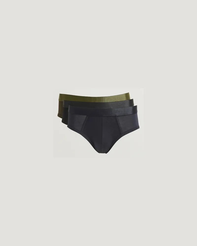 CDLP 3-Pack Y-Brief Black/Navy/Olive Schwarz