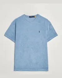 Ralph Lauren Baumwoll Terry Rundhals Tshirt Vessel Blue Blau