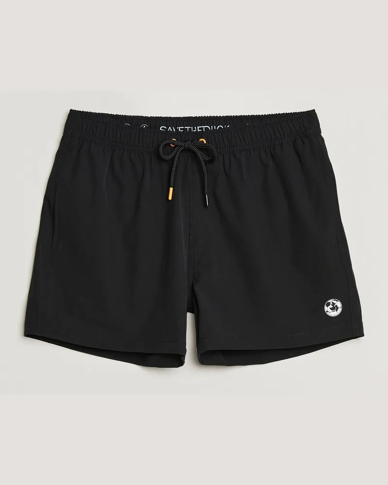Save The Duck Plain Drawstring Swimshorts Black Schwarz