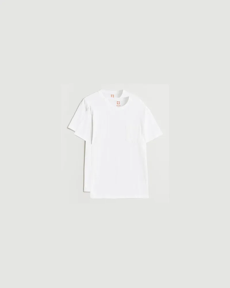 Beams Plus 2-Pack Pocket T-Shirt White Weiß
