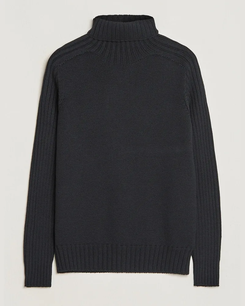 Gran Sasso Rainwool Rollneck Black Schwarz