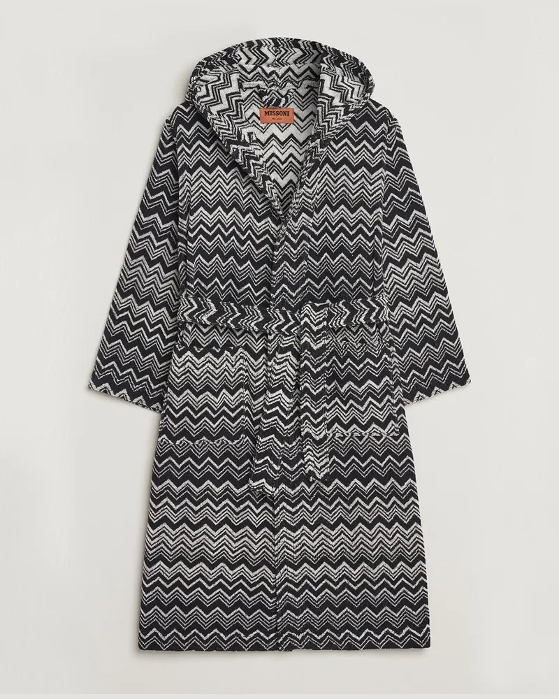 Missoni Home Keith Bathrobe Grey/Black Schwarz