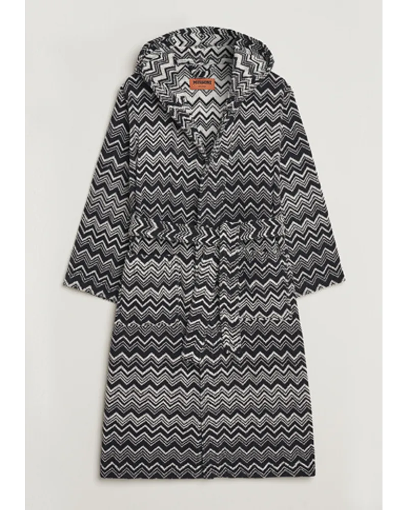 Missoni Home Keith Bathrobe Grey/Black Schwarz