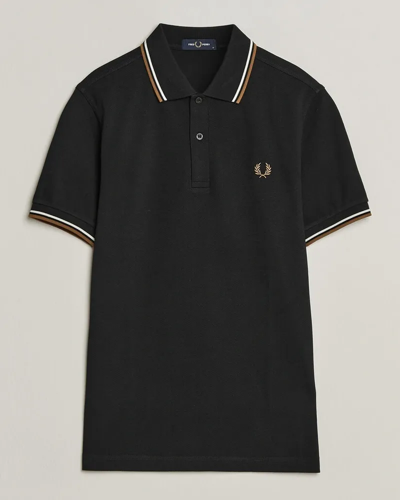 Fred Perry Twin Tipped Polo Shirt Black Schwarz