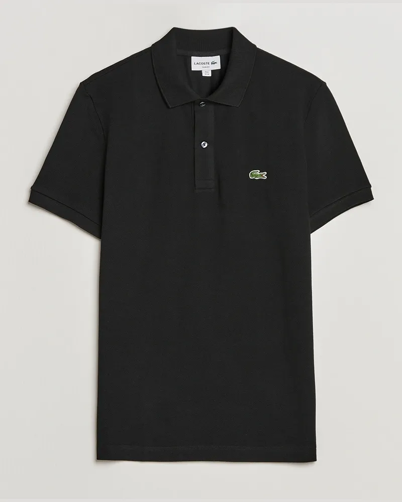 Lacoste Slim Fit Polo Piké Black Schwarz