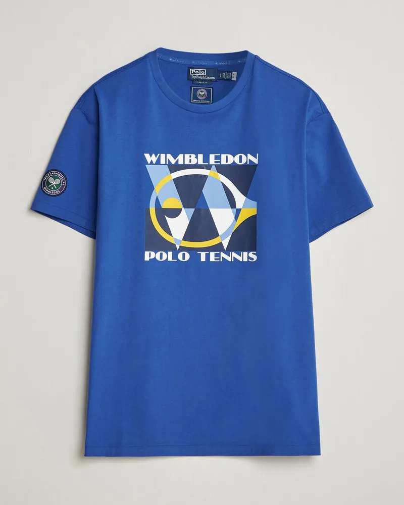 Ralph Lauren Printed Championship Tee Collegiate Blue Blau