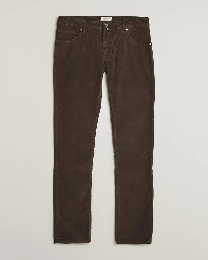 Jacob Cohën Nick Slim Fit Cotton Trousers Brown Braun
